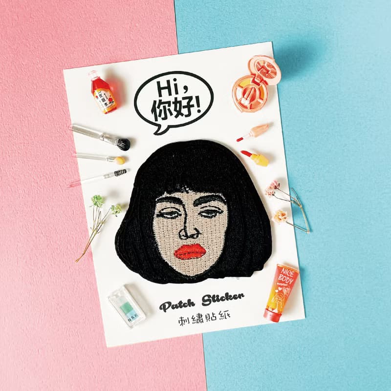 刺繡貼紙-大女白眼