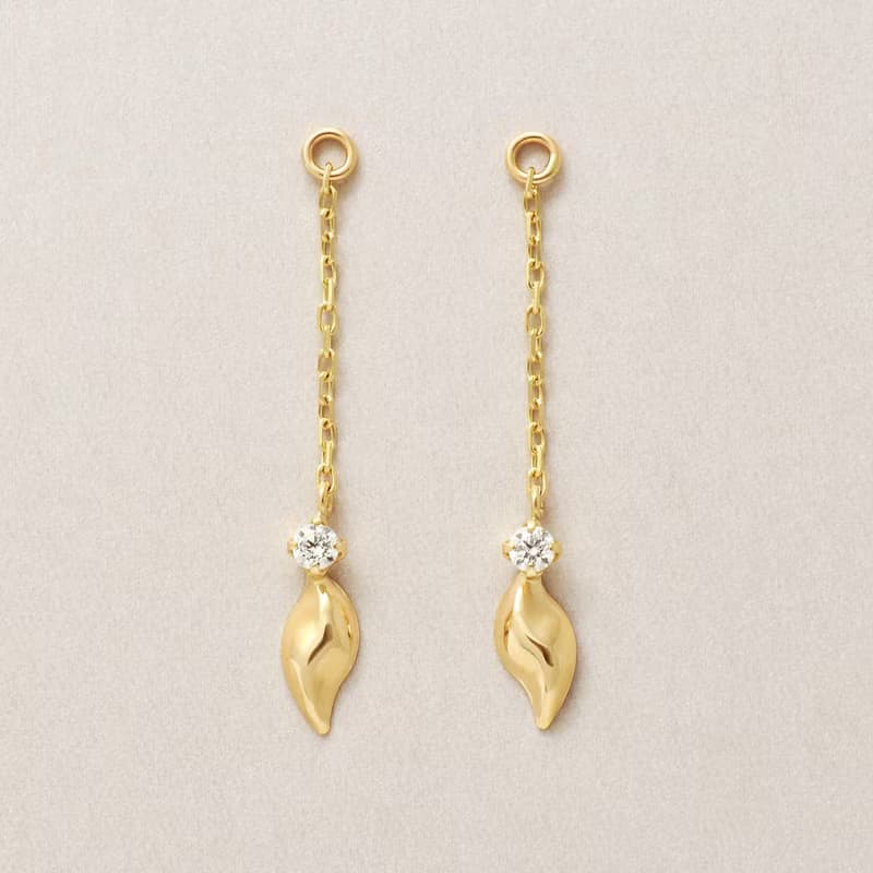 【Palette】 10K 葉子墜飾 (黃金)