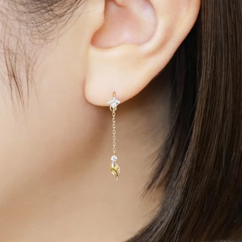 【Palette】 10K 葉子墜飾 (黃金)