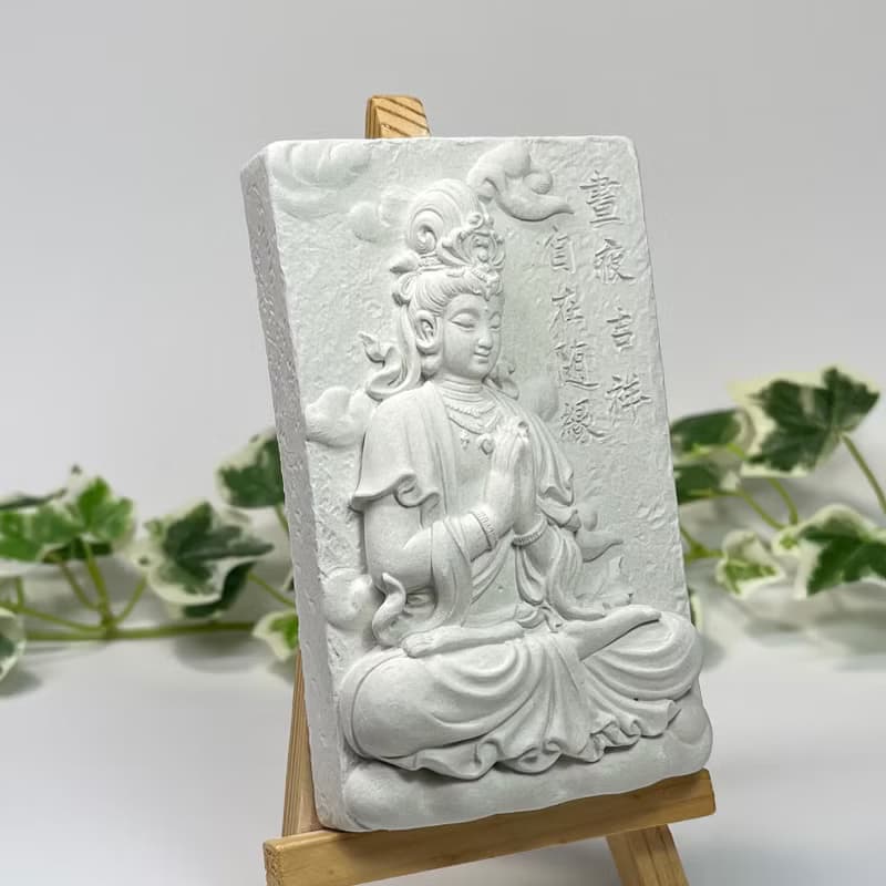 清水模軟裝設計 佛像擺飾(十八)香氛擺件 水泥軟裝 附木架