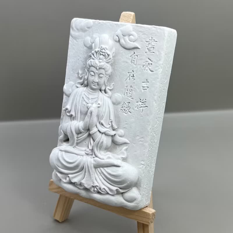 清水模軟裝設計 佛像擺飾(十八)香氛擺件 水泥軟裝 附木架