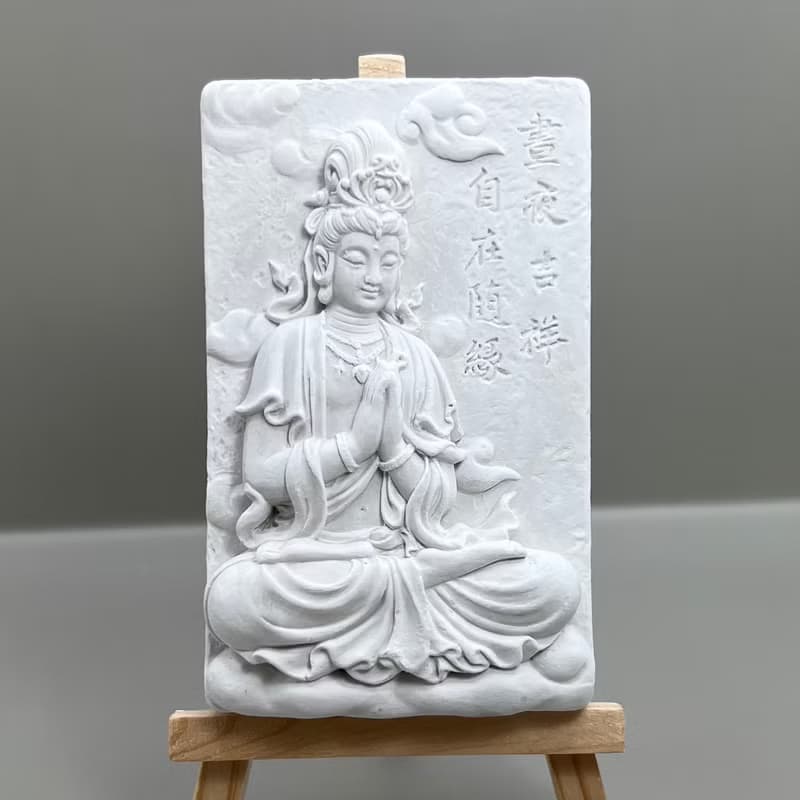 清水模軟裝設計 佛像擺飾(十八)香氛擺件 水泥軟裝 附木架
