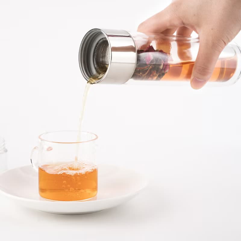 【外用泡茶杯】雙層玻璃泡茶杯 櫻花/桃花/紫藤花 200ml 母親節