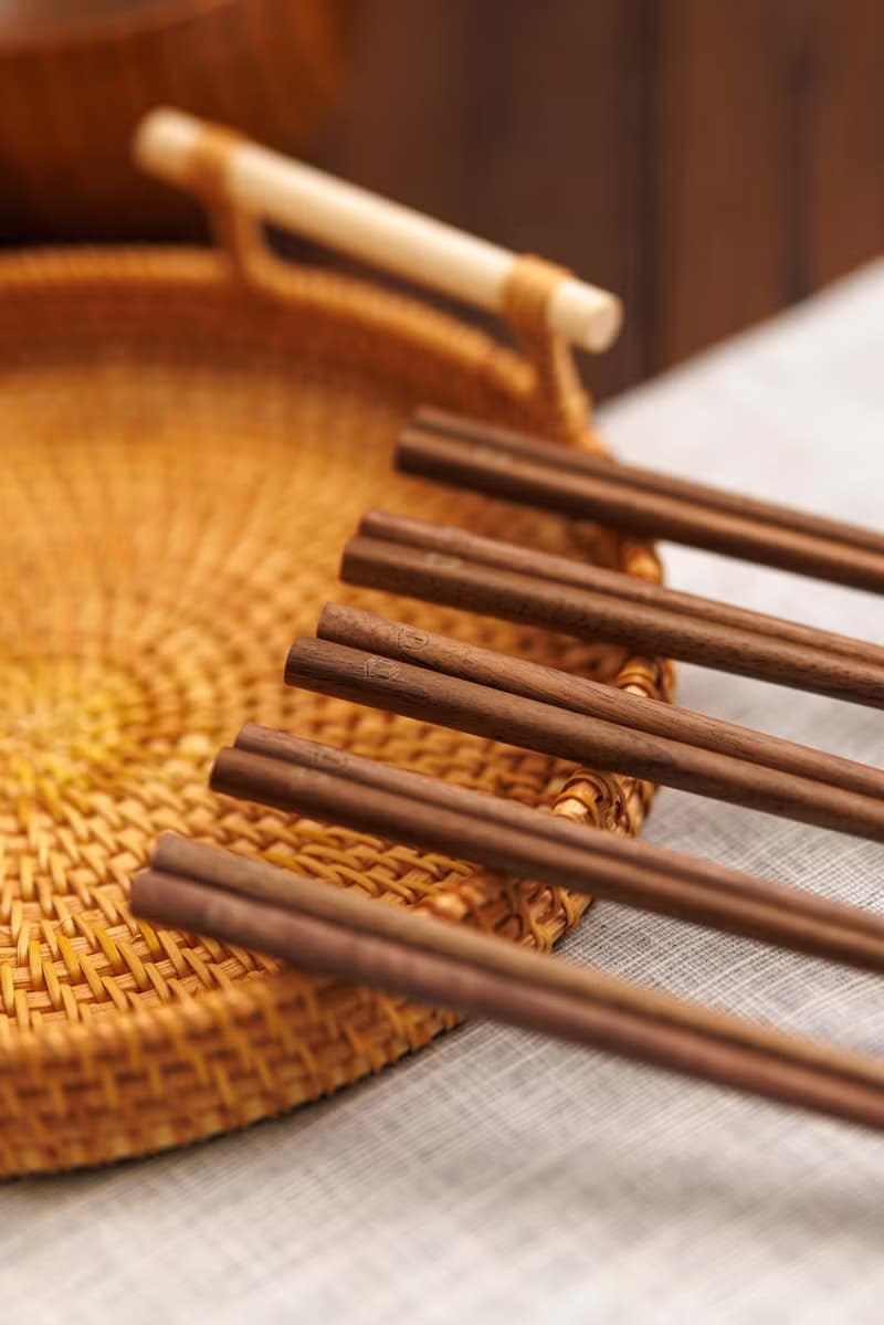 Islandoffer島嶼製作 實木黑胡桃木筷子5對 木系餐具 (一套)