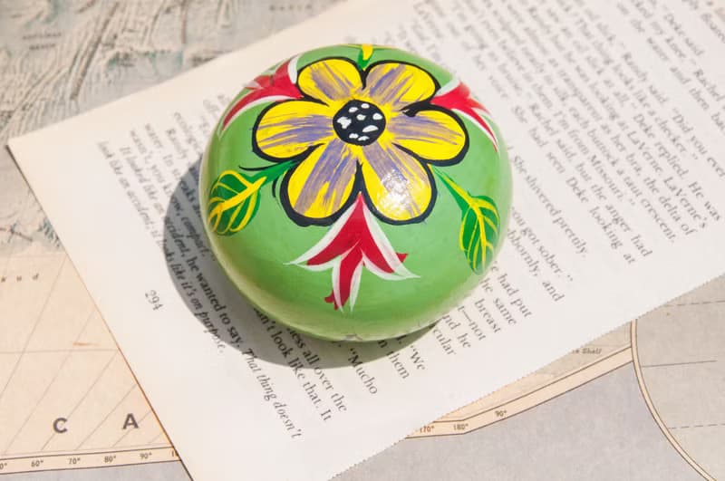 文房具 辦公室療癒 木質紙鎮/手繪紙鎮/紙鎮 Paperweight-森林花