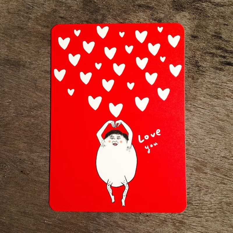 愛心老伯love you 明信片