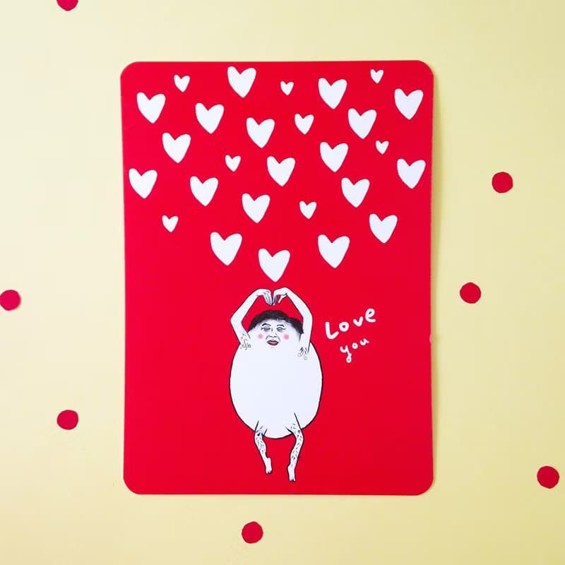 愛心老伯love you 明信片