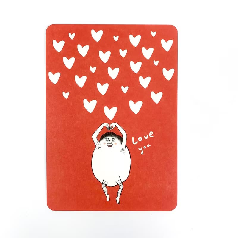愛心老伯love you 明信片