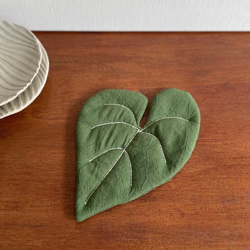 【體驗】觀葉植物杯墊3件組 手縫刺繡 新手ok【1人成團】文化幣