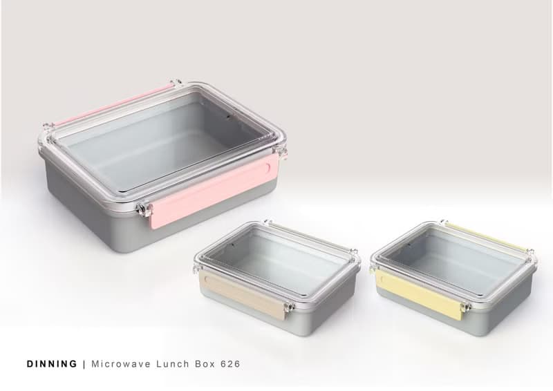 【粉色系列】食物盒 (附活動隔片) (525 ml)
