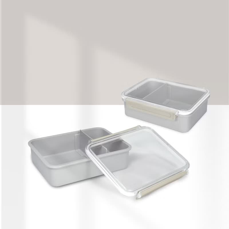 【粉色系列】食物盒 (附活動隔片) (525 ml)