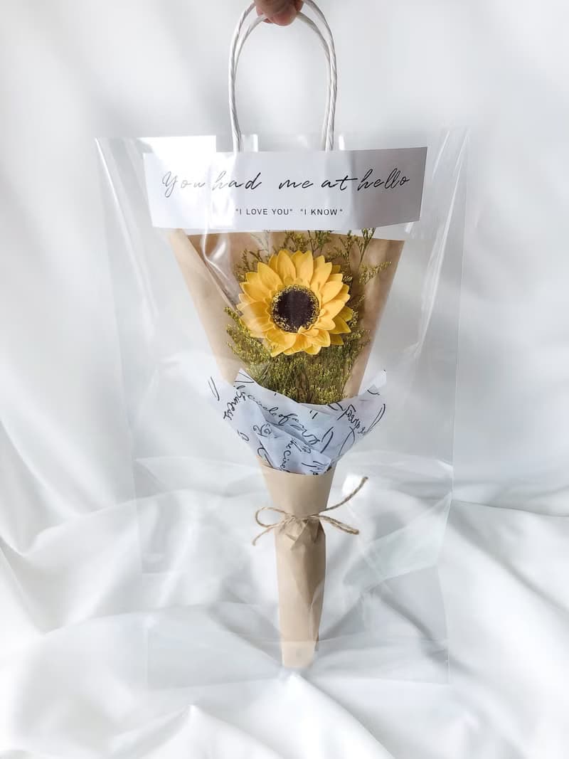 單枝向日葵乾燥花束 香芬花 太陽花