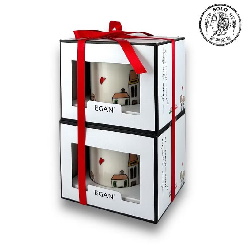 義大利EGAN- 歐式小屋系列 350ML 馬克杯2件組