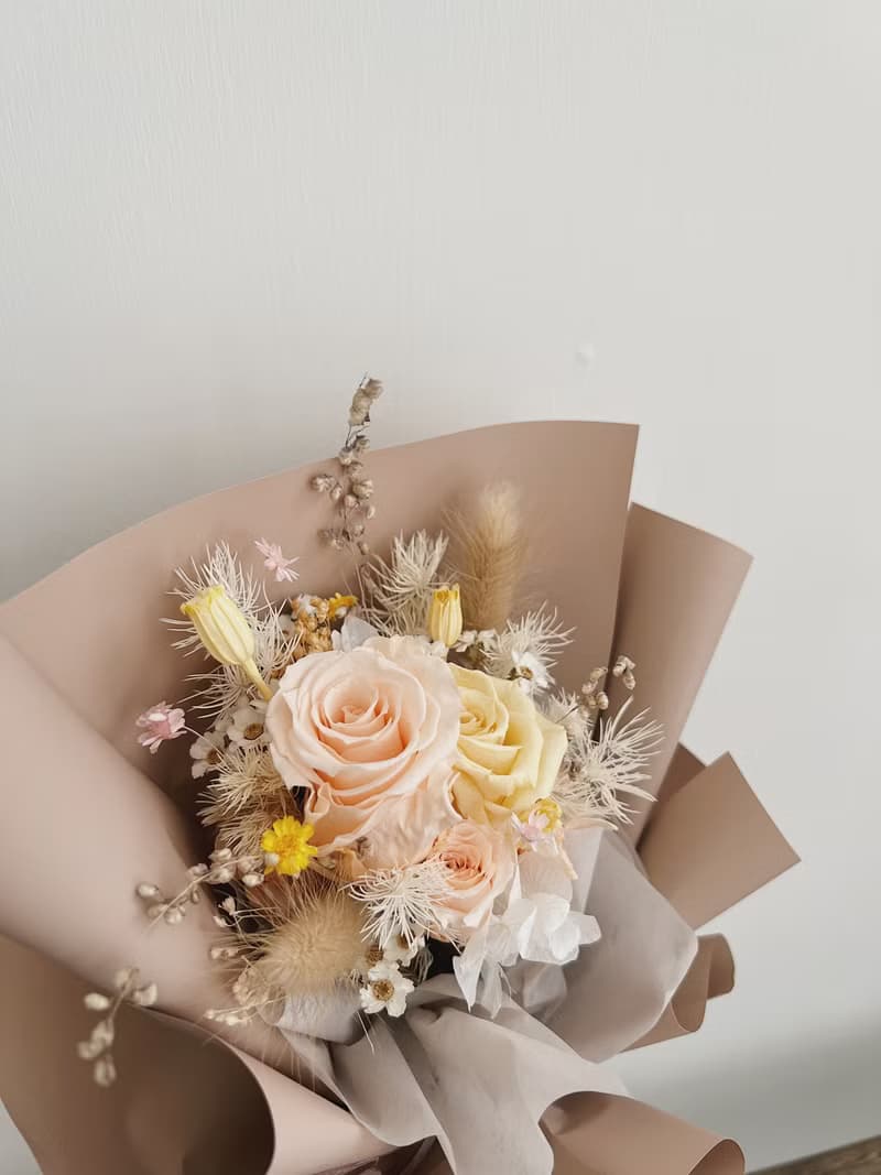 【永生玫瑰花花束】• 情人節/永生玫瑰花/永生玫瑰花花束/玫瑰花