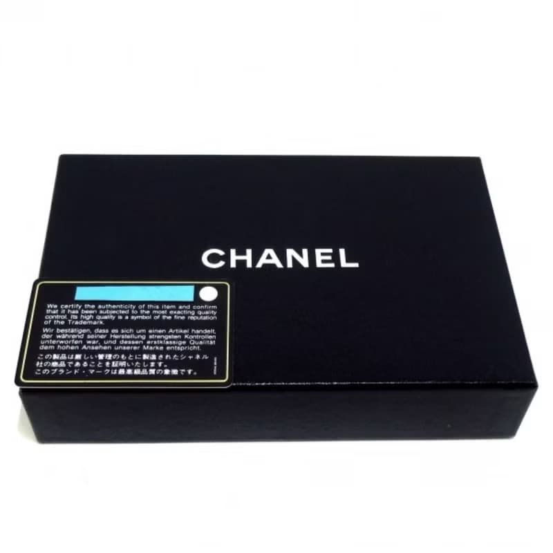 中古二手Chanel黑色魚子醬皮革WOC長夾錢包斜背側孭單肩鏈條手袋