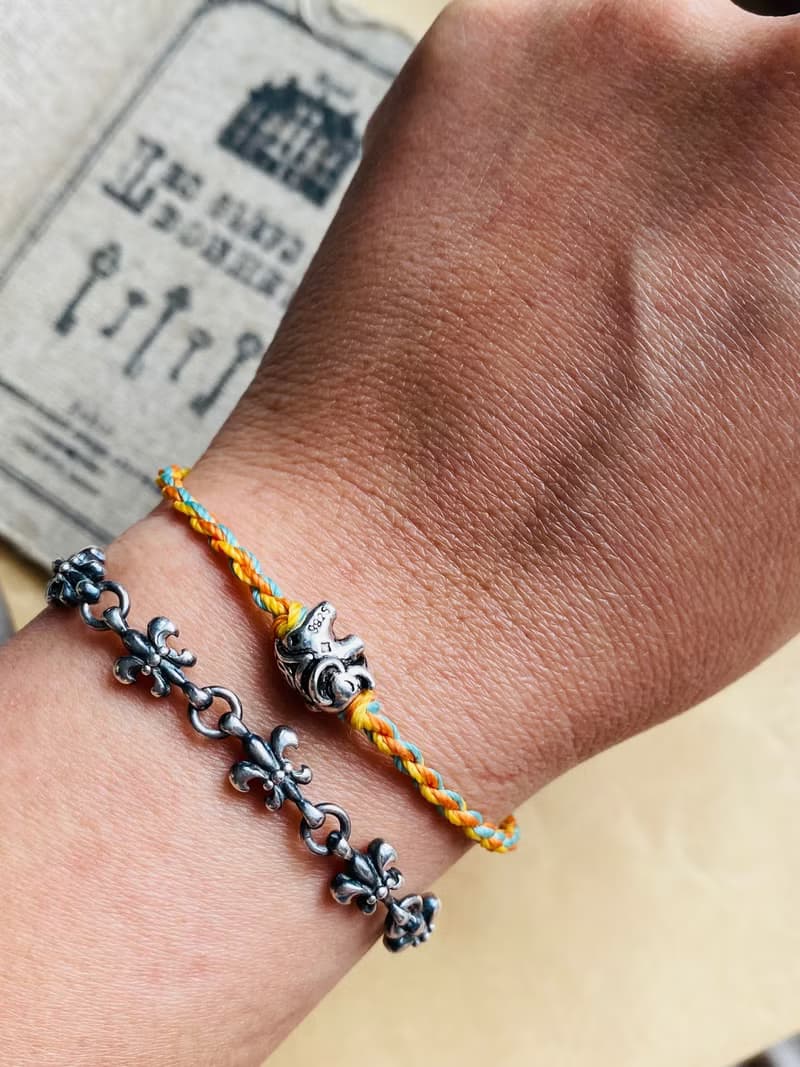 手捻系列 大象純銀編織手鍊 南美蠟線編織