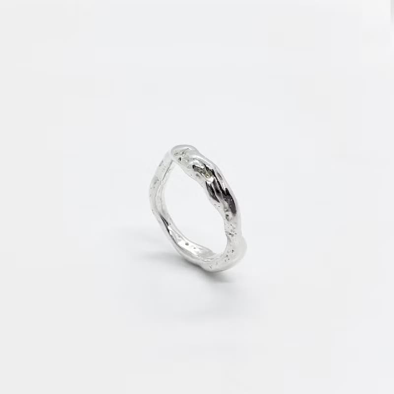 Melting circle - No.01 / 融化的圓 純銀戒指單件