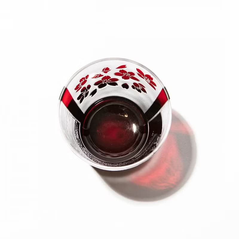 (一對價)150cc【太武朗工房】赤富士與波富士對杯 江戶硝子