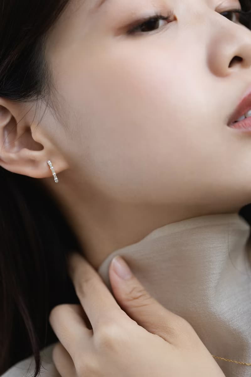 Delicate 細緻鑲嵌鋯石珍珠耳環 925純銀鍍18k金