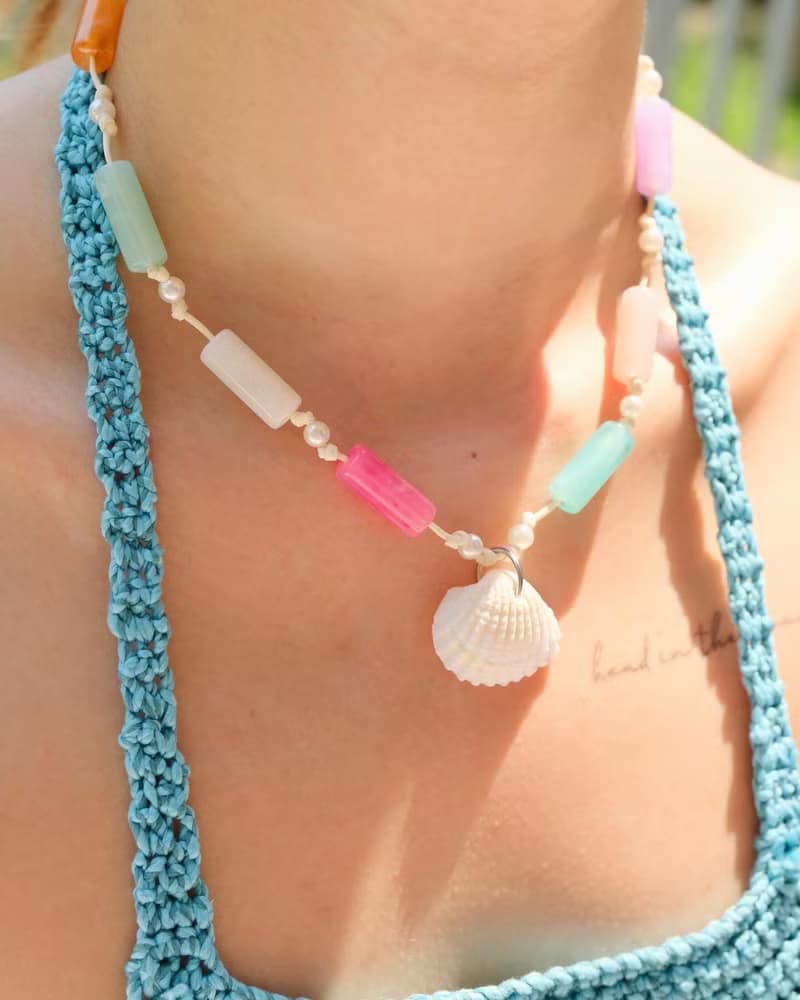 Necklace Holiday ChooChoo • Boho Chic Beach Handmade Fashion Beach Jewelry Jade