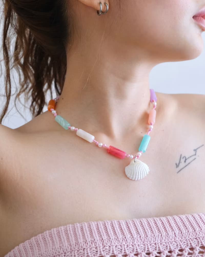 Necklace Holiday ChooChoo • Boho Chic Beach Handmade Fashion Beach Jewelry Jade
