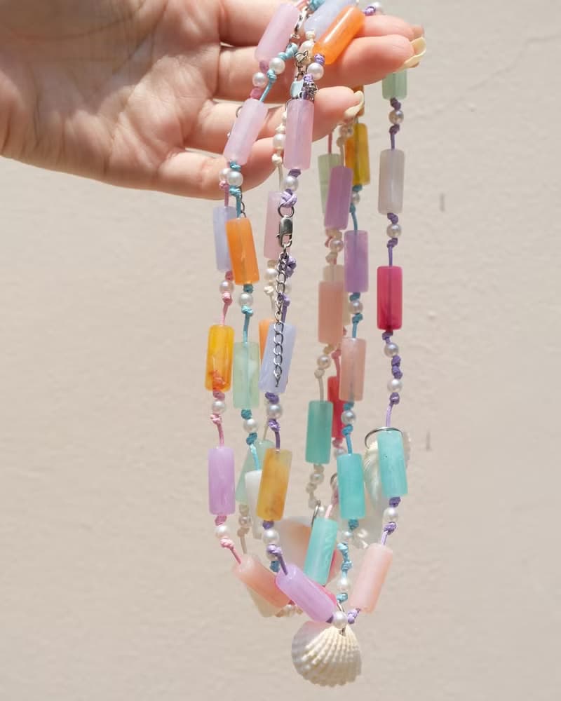 Necklace Holiday ChooChoo • Boho Chic Beach Handmade Fashion Beach Jewelry Jade
