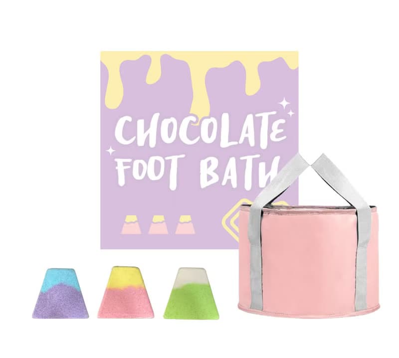 【BATHDAY】巧克力泡腳球9入-含泡腳桶