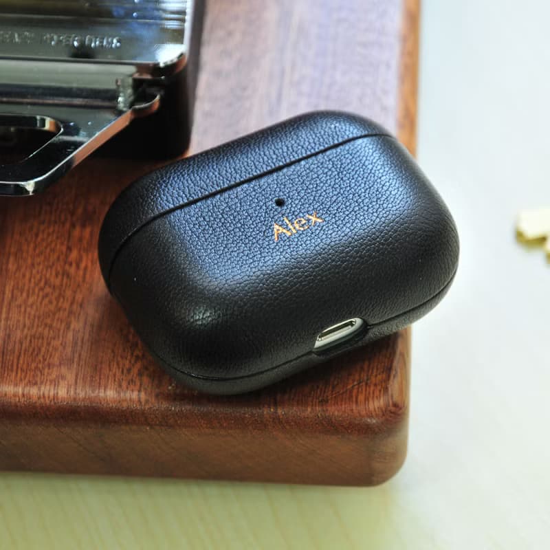 AirPods 3/4/Pro/Pro2 真皮 耳機保護殼 Paris Grey 巴黎灰 刻字