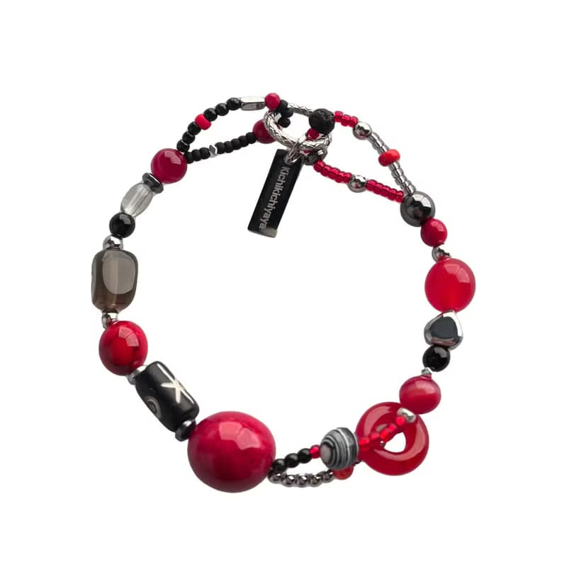 Blood Red Gemstone Bracelet 031