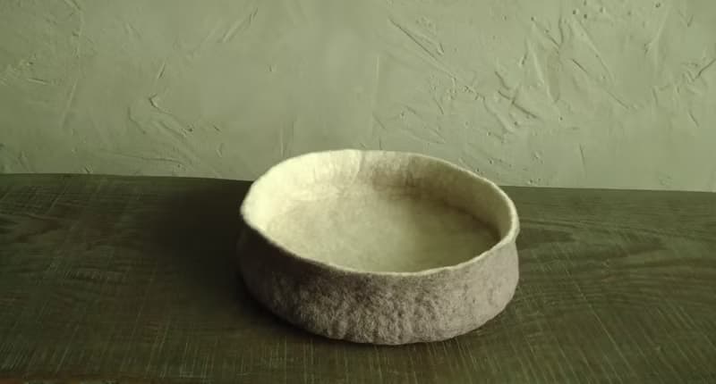 羊毛氈藕灰手工器皿/置物盤