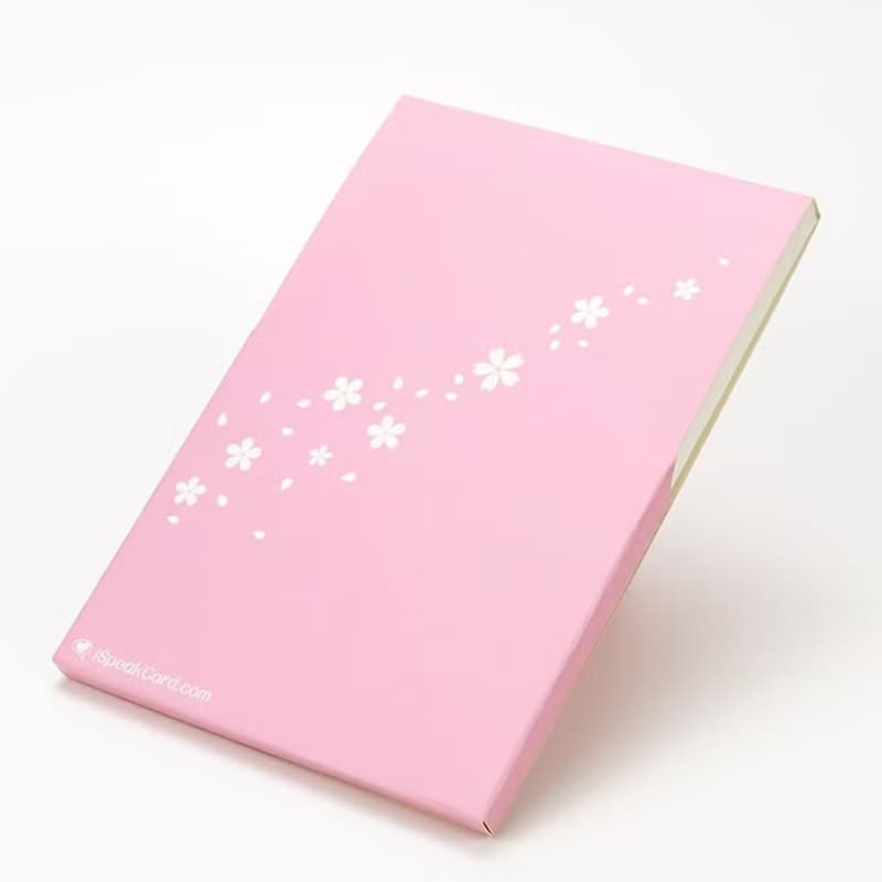 封套式錄音卡片-櫻花愛戀粉粉(微醺粉)-浪漫驚喜禮物 生日 情人節