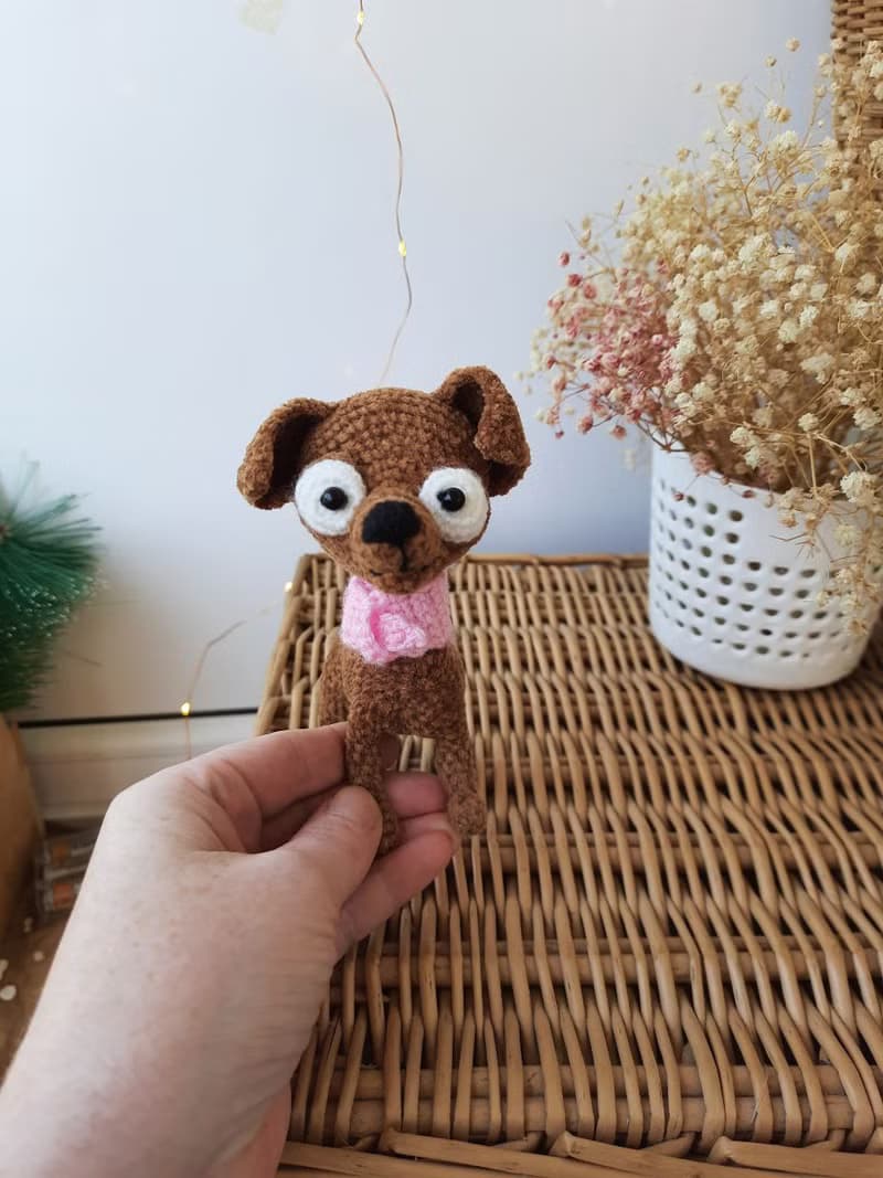 Chihuahua Pocket miniature toy.Gift for dog lover.Interior toy.Replica dog sculp
