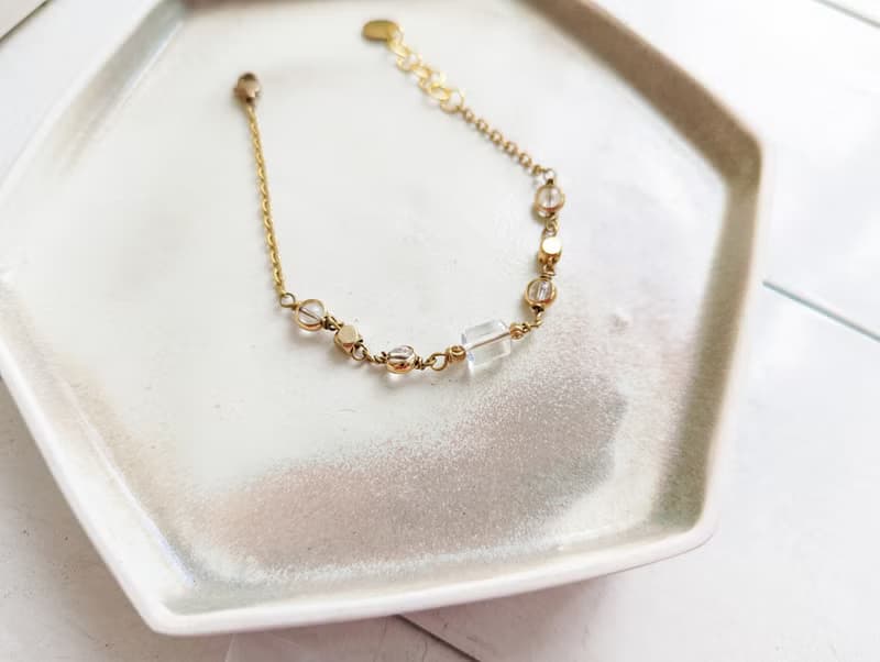 ||木織金||白水晶手鍊項鍊