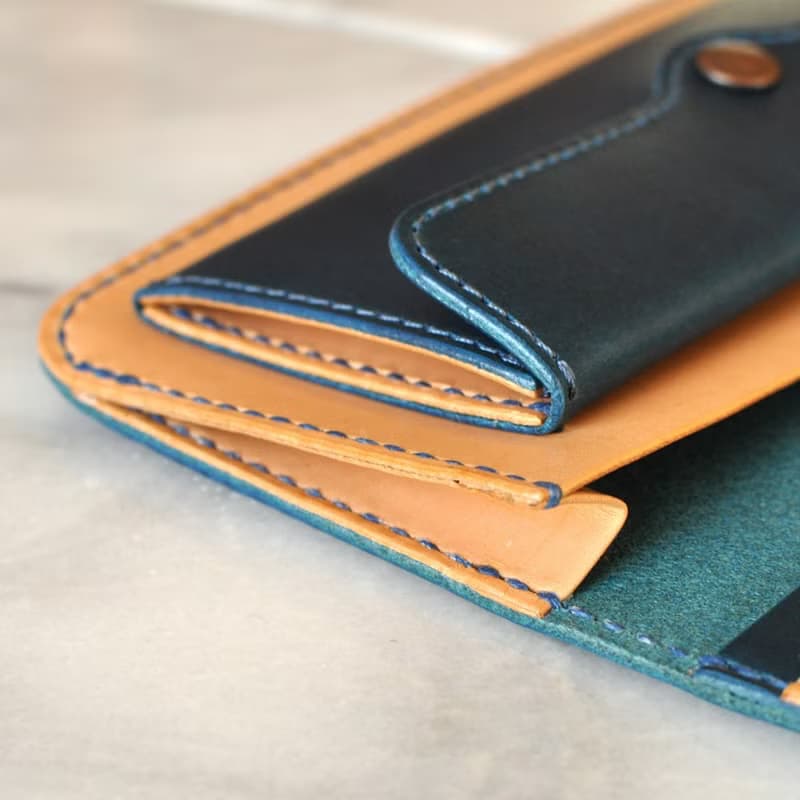 シンプルな長財布B　No.7　ブッテーロ