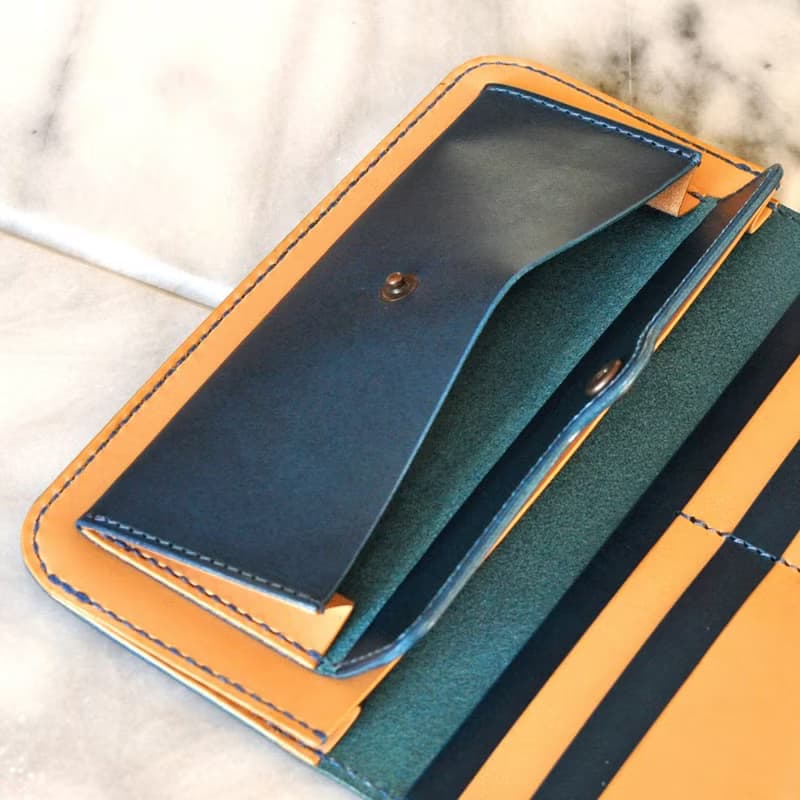 シンプルな長財布B　No.7　ブッテーロ