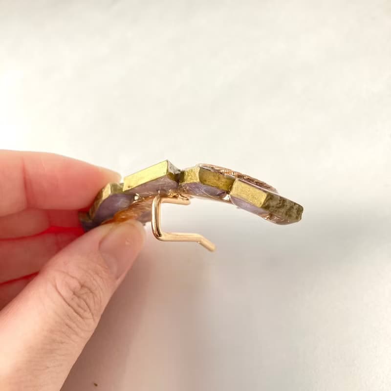 アゲートスライス ポニーフック きらきら ドライフラワー 押し花 花 フラワー 星 スター