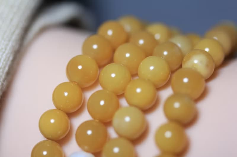 【水蜜桃手鏈】天然黃龍玉6mm 圓珠 甜蜜蜜手串送禮女款