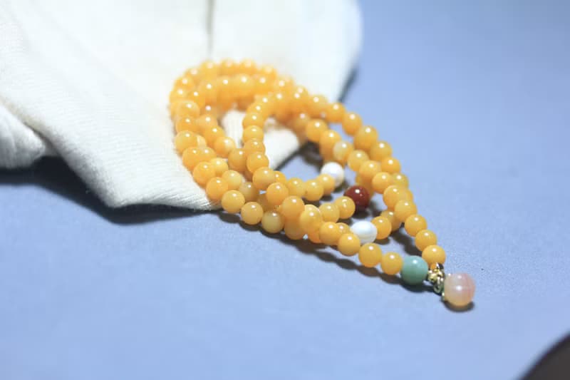 【水蜜桃手鏈】天然黃龍玉6mm 圓珠 甜蜜蜜手串送禮女款