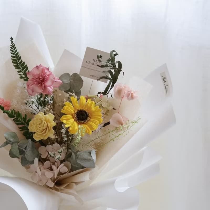 【遇見恆久】暖暖的日子永生花花束
