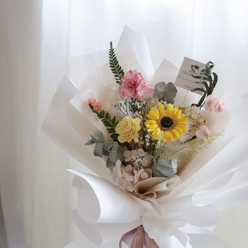 【遇見恆久】暖暖的日子永生花花束