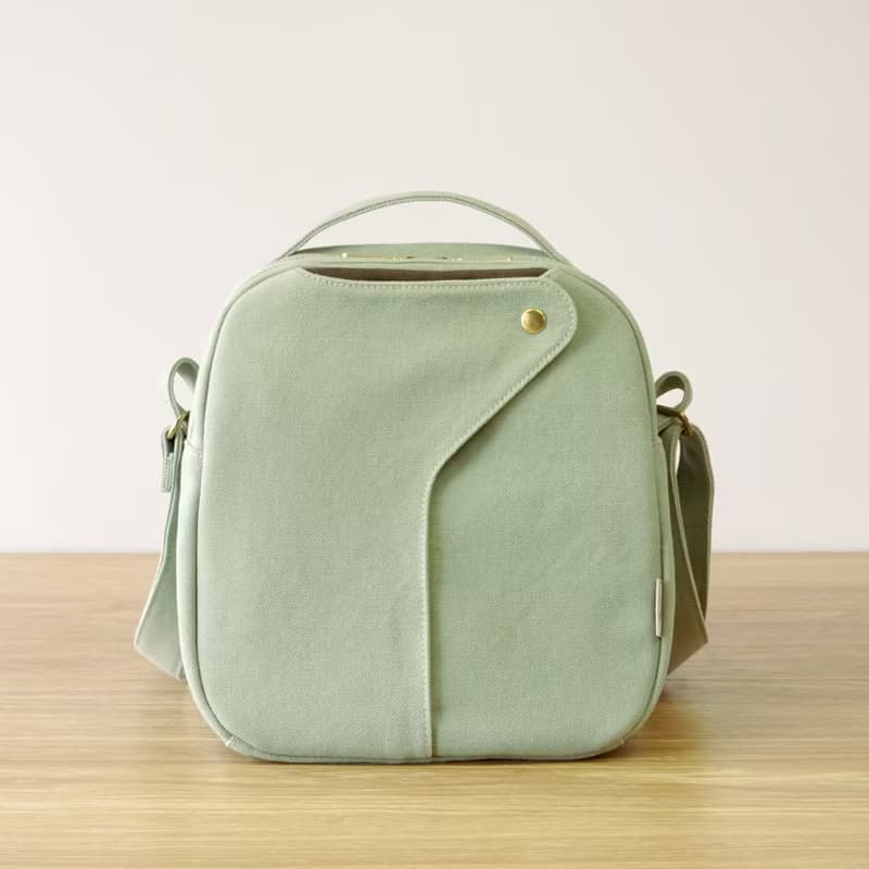 ショコラ / ペールグリーン × カーキ 【受注制作】 Trocco 帆布バッグ