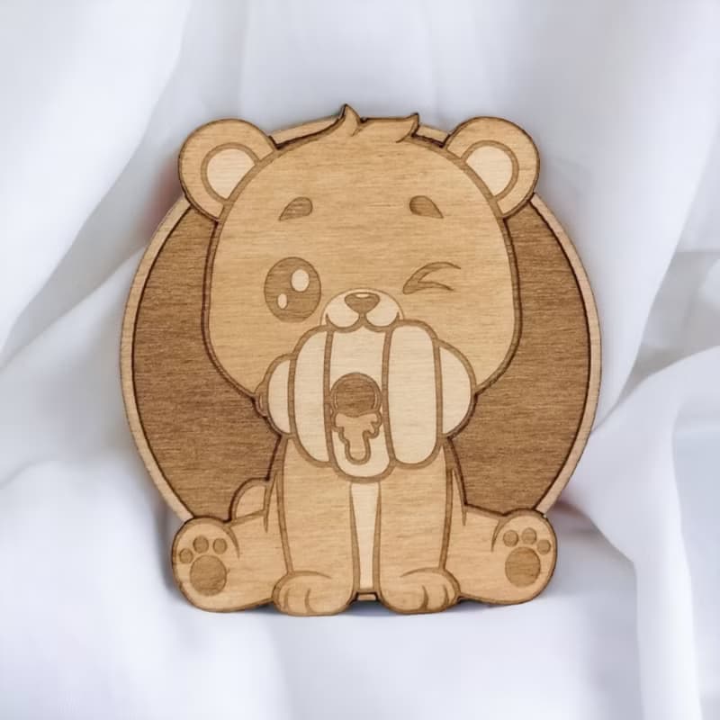 Cute Animals Wooden Coaster Set – Adorable Animal Designs - Safari Theme