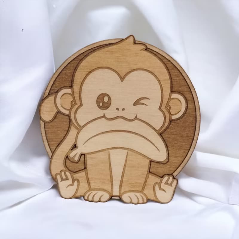 Cute Animals Wooden Coaster Set – Adorable Animal Designs - Safari Theme