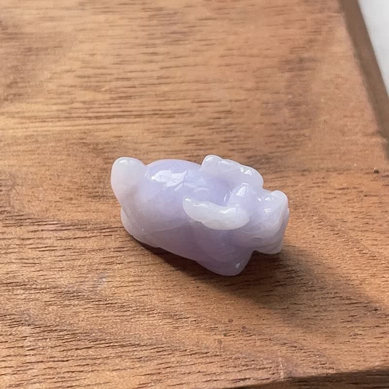 紫羅蘭翡翠龍龜小擺飾 | 天然緬甸玉翡翠A貨