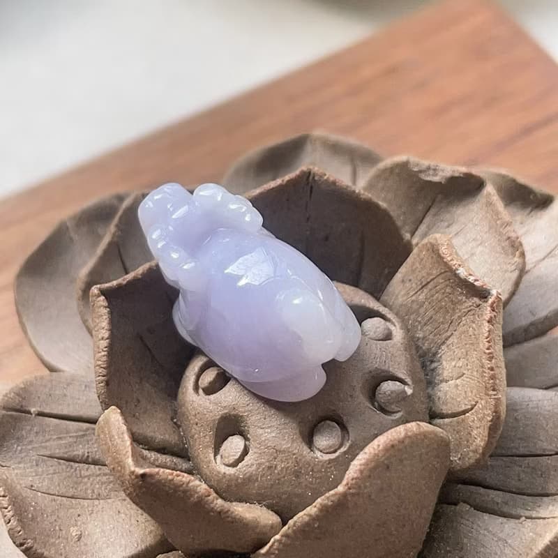 紫羅蘭翡翠龍龜小擺飾 | 天然緬甸玉翡翠A貨