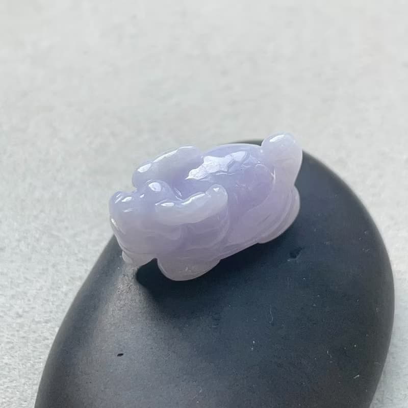 紫羅蘭翡翠龍龜小擺飾 | 天然緬甸玉翡翠A貨