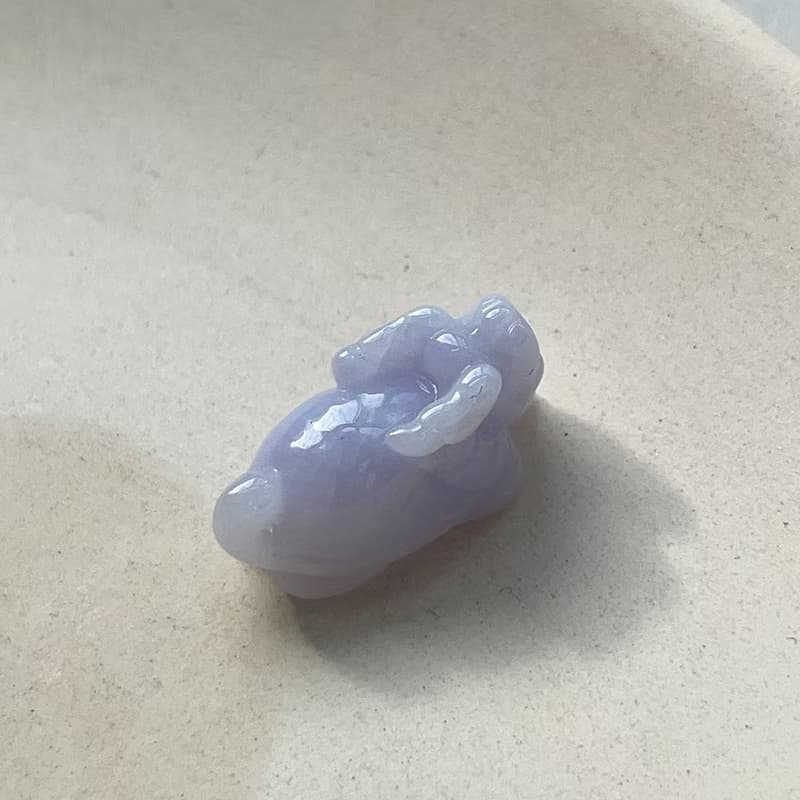 紫羅蘭翡翠龍龜小擺飾 | 天然緬甸玉翡翠A貨