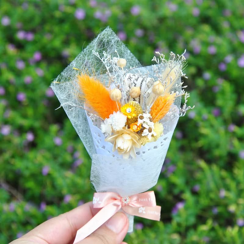 Goody Bag - 迷你乾燥花束(中)+卡片禮盒組 生日禮物 聖誕禮物