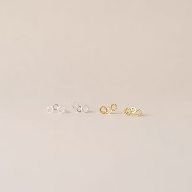 サークルパターンピアス / イヤリングクリップ