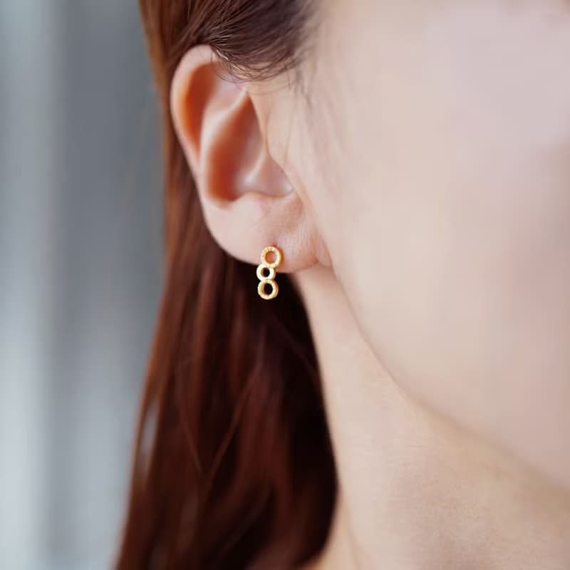 サークルパターンピアス / イヤリングクリップ